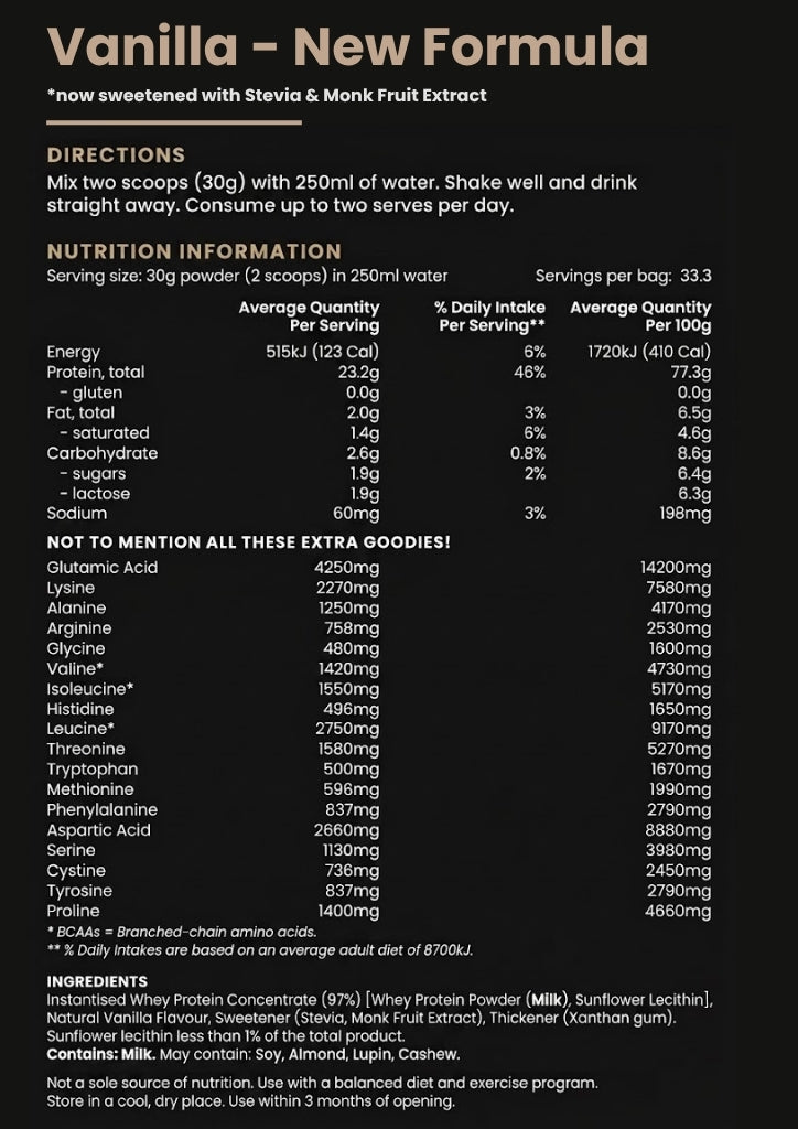 Nutrition – Vanilla *New Formula*