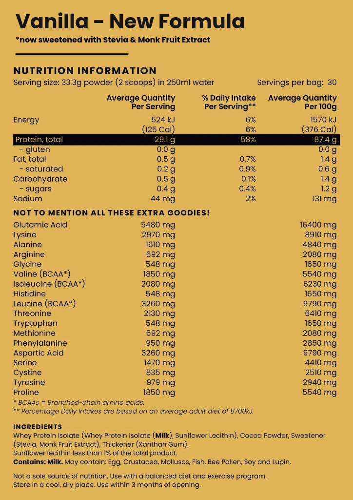 Nutrition – Vanilla *New Formula*