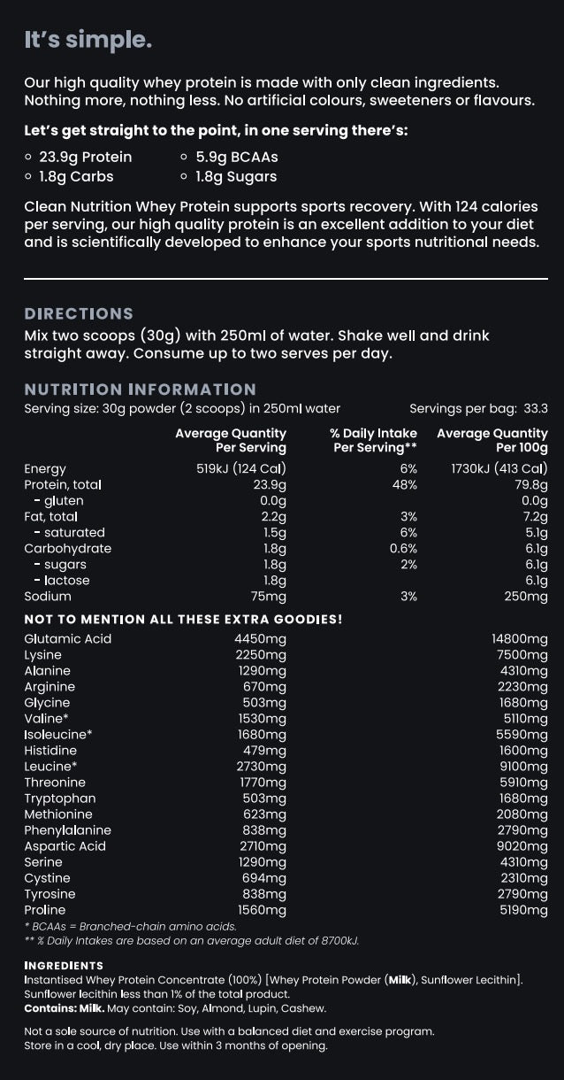 Nutrition – Unflavoured